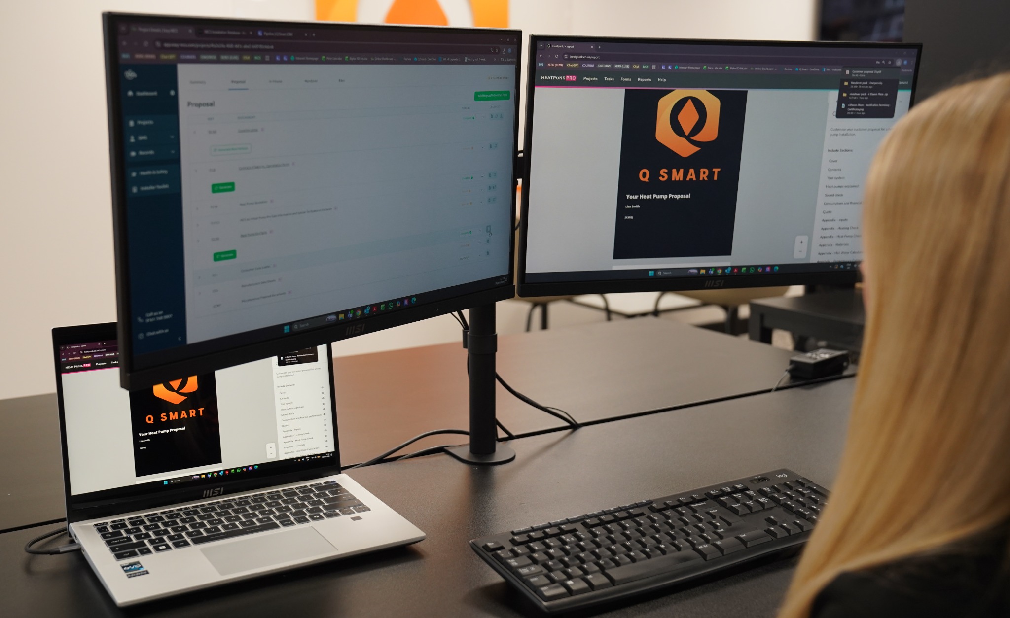Q Smart team preparing MCS project paperwork